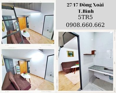 Cho thuê phòng trọ cao cấp co Phòng ngủ tách biệt phòng bếp 28m2 có gác và khồng gác tại Q.Tân Bình, 28m2