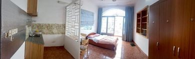 Cho thuê phòng Full nội thất. Mỗi phòng có cửa sổ, hành lang, wc riêng, 25m2