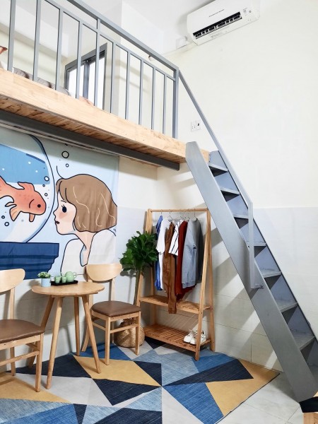 Chỉ 3tr5 Phòng có gác cao 1m7 + sẵn nội thất Tân Bình, 26m2