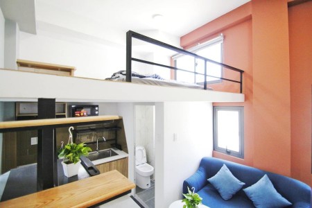 Giới thiệu đến các bạn 1 căn phòng dạng duplex đầy đủ tiện nghi tại Võ Duy Ninh, Bình Thạnh, 24m2