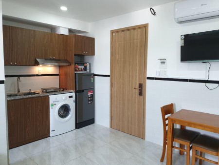 Cho thuê căn hộ full nội thất giá tốt tiện nghi an ninh máy giặt riêng gần chợ Tân Quy, 35m2