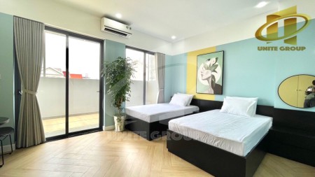 Quận 7 - Studio full nội thất cửa sổ, ban công đón nắng view sịn, Đầy đủ tiện nghi, thoáng mát, 30m2