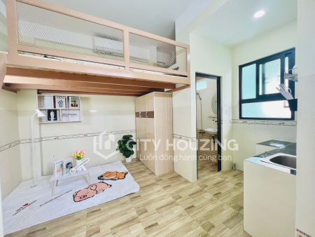 CHO THUÊ CĂN HỘ DUPLEX MỚI XÂY CÁCH ĐH CÔNG NGHIỆP THỰC PHẨM 5P ĐI XE, 30m2