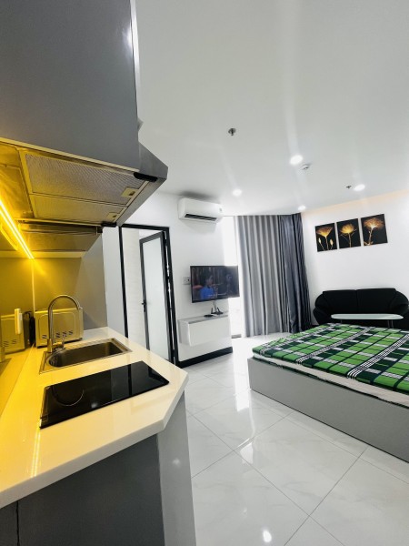 Studio 2 BAN CÔNG | nội thất cao cấpMÁY GIẶT RIÊNG_gần Lotte Mart, 28m2