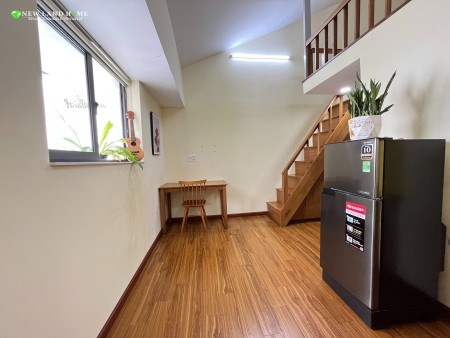 Phòng Duplex nội thất tông gỗ - đầy đủ tiện nghi - view biệt thự, 40m2