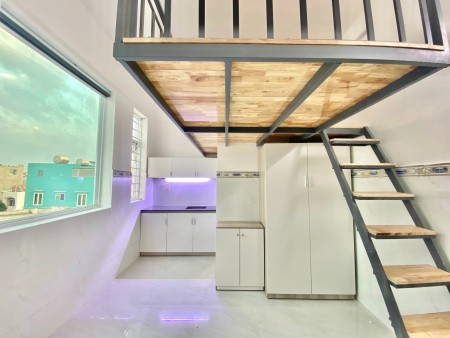 CĂN HỘ 24mv DUPLEX Nội Thất Cơ Bản CỬA SỔ KÍNH TO MẶT TIỀN TÒA NHÀ - PHƯỜNG 5, GÒ VẤP, 24m2