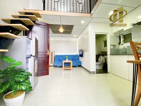 CĂN HỘ DỊCH VỤ CÓ GÁC FULL NỘI THẤT CÓ BALCON gần Cầu Phú Mỹ, 35m2