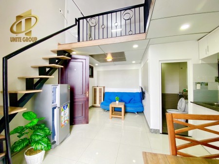 Căn hộ Duplex ban công đủ nội thất cao cấp gần cầu Tân Thuận, KCX Quận 7, 35m2
