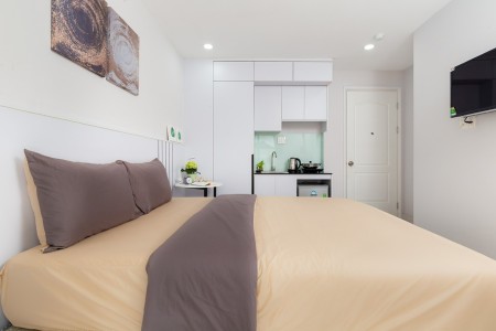 Căn hộ Studio ban công full nội thất đẹp rộng rãi, 45m2