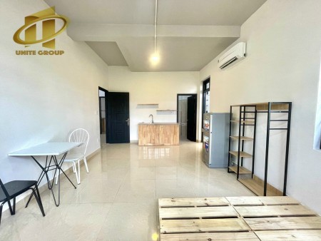 STUDIO SIÊU RỘNG FULL NỘI THẤT CÓ BAN CÔNG gần cầu Phú Mỹ cách UFM khoảng 10p đi xe, 35m2