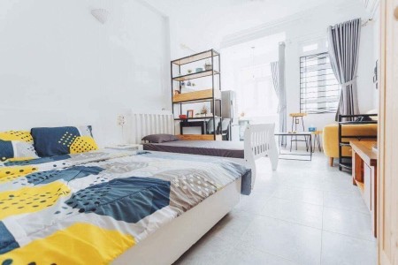 Quận 1 căn hộ Studio đủ nội thất vách ngăn gần vòng xoay dân chủ_cầu Kiệu_Bùi Viện, 35m2