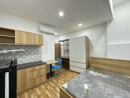 CĂN HỘ NỘI THÂT CƠ BẢN, Tone gỗ Gần Lotte mart, 30m2