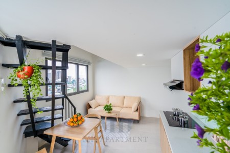 Duplex tiện nghi ban công bao gồm máy giặt riêng tại Quận 7, 40m2