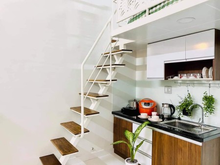 CĂN HỘ Duplex 1PN + 1 GÁC FULL NỘI THẤT NHƯ HÌNH NGAY TRUNG TÂM Q7, 5P QUA LOTTE.Vị trí : Đường, 30m2