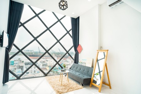 Duplex Gác Cao_View kính_Mặt tiền Huỳnh Tấn Phát_Gần ĐH UFM,LOTTE Q7_Sát quận 4, 32m2