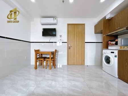 Studio sang trọng có máy giặt riêng Full NT, thuận tiện di chuyển các quận 1, 4, 5, gần chợ, TDT,..., 30m2