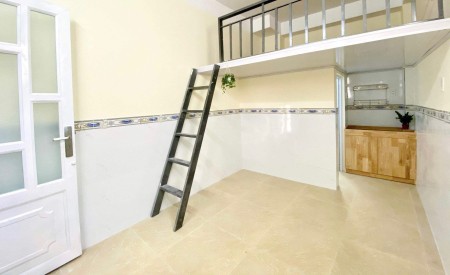 Phòng trọ có gác cho thuê gần trương công định, ngã tư bảy hiền, 27m2