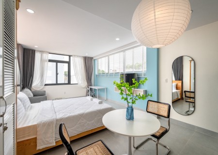 Căn hộ 1pn mới xây ngay Võ Thị Sáu, full nội thất xịn cửa sổ thoáng mát, 45m2