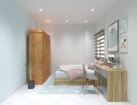 Cho thuê căn hộ có nội thất (máy giặt riêng), cửa sổ lớn Đường Hoàng Diệu - quận 4, 35m2