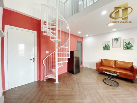 QUẬN 7 - DUPLEX cho thuê giá hạt dẻ thiết kế TỐI GIẢN, 40m2