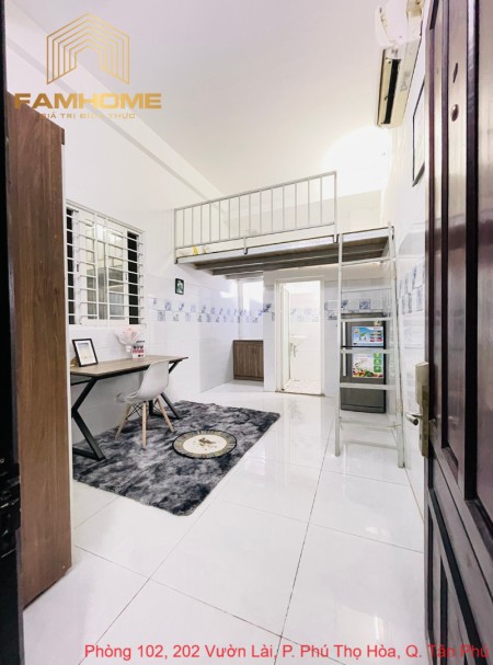 PHÒNG TRỌ RỘNG THOÁNG FULL NỘI THẤT NGAY ĐH VĂN HIẾN TÂN PHÚ, 30m2