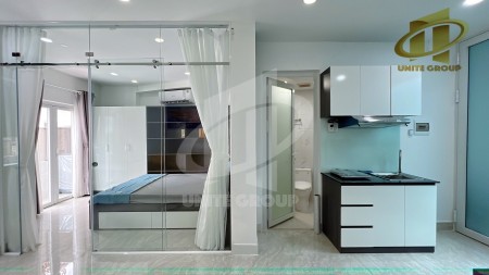 Căn hộ 1PN máy giặt riêng-ban công-full nội thất Thạch Thị Thanh Quận 1, 45m2