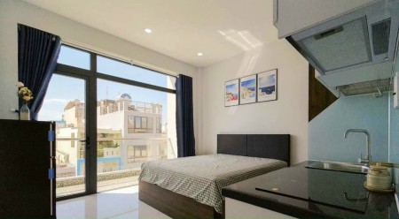 Căn Hộ studio ban công full nội thất gần ĐH Tài Chính - Marketing, cầu Tân Thuận, 22m2