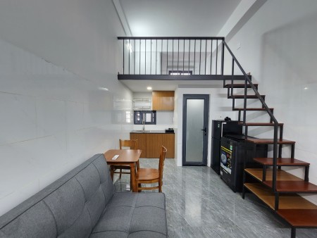 Căn hộ dịch vụ, full nội thất, có gác, gần ĐH TDT, Chợ Tân Quy, Cầu Kênh Tẻ, tiện đi Q1, Q4, 35m2