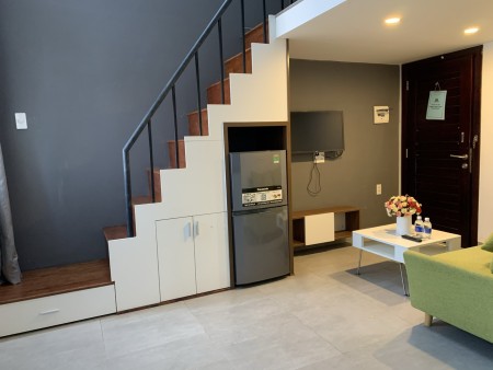  Căn hộ dịch vụ Duplex Q7 38m2 máy giặt riêng - gác cao - decor hiện đại, 38m2