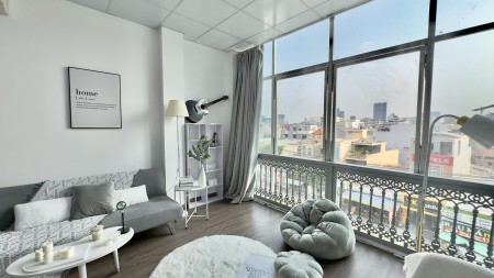 Căn Studio tone Trắng Xám, cửa sổ lớn view đẹp, sang xịn - Gần Phú Mỹ Hưng, Crescentmall Sc Vivo Q7, 30m2
