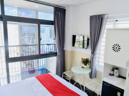 1PN tách bếp riêng biệt bên ngoài - Ban công siêu thoáng mát - Gần chợ Tân Mỹ Q7, 30m2