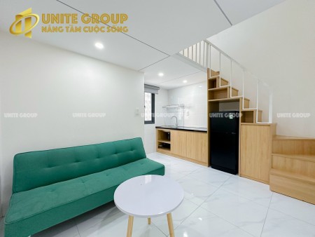 Căn hộ full nội thất, Duplex, cửa sổ thoáng gần chợ Tân Mỹ, ĐH Tài Chính - Maketing đường TXS, 35m2