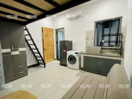 Căn hộ có Máy giặt riêng, full nội thất, cửa sổ thoáng gần ĐH Tôn Đức Thắng, Lotte, Rmit, 35m2