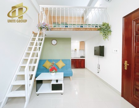 Căn hộ DUPLEX cửa sổ lớn, gần cầu Kênh Tẻ, nội thất hiện đại, tiện nghi, 26m2