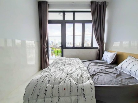 Căn hộ studio ban công view xịn, trần xuân soạn Q7, gần bệnh viện Tân Hưng, Cầu kênh tẻ, Lotte., 40m2