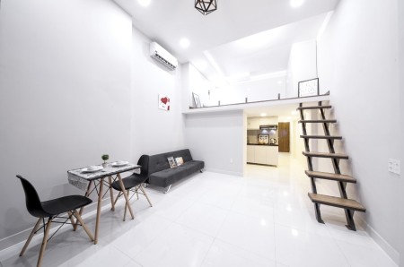Duplex gác cao full nội thất tại huỳnh tấn phát q7 gần kcx, cầu tân thuận q4,1,…, 25m2