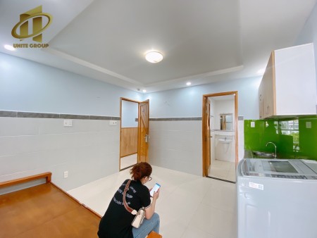 Căn hộ 1pn full nội thất máy giặt riêng nằm ngay vòng xoay Trung Sơn q7, 50m2