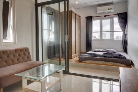 Trống sẵn 1PN full nội thất, cửa sổ, Quận 4, gần Kênh Tẻ, gần Công viên Khánh Hội, 30m2