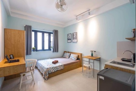 Trống sẵn 1PN cửa sổ thoáng Quận 1 ngay Nguyễn Thị Minh Khai gần bờ kè Hoàng Sa, Trường Sa, 25m2