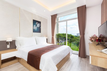 CHO THUÊ CĂN HỘ STUDIO BANCON HÀ HUY TẬP Q7 GẦN LOTTE, 35m2