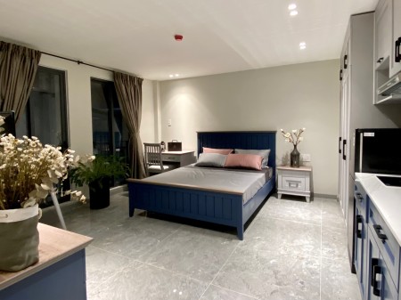 Cho thuê căn hộ studio Q1, cửa sổ rộng, kế Quận 4, gần cầu Ông Lãnh, ĐH. Văn Lang cs1, 30m2