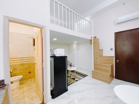 Cho thuê căn hộ duplex gác cao gần Lotte, TDT. Phù hợp cho sinh viên ở từ 3-4 người, 40m2