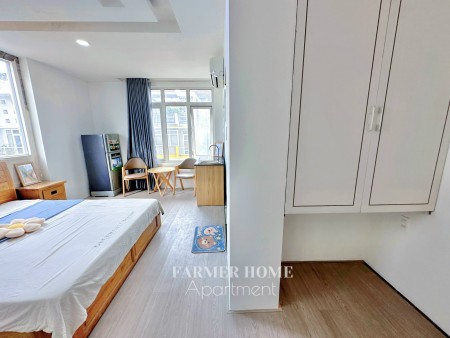 Studio ban công full nội thất Tivi, Máy giặt riêng ngay sau lotte, 30m2
