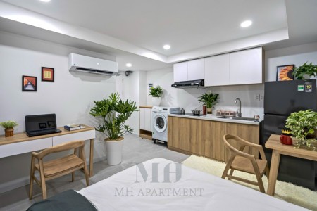 STUDIO TÔNG TRẮNG XINH IU - FULL NỘI THẤT MÁY GIẶT RIÊNG, 30m2