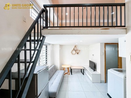 Duplex ngay sau Lotte Q7, gần ĐH tdt, RMIT, NTT, gác cao, máy giặt riêng, 40m2