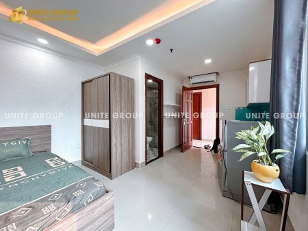 Studio full nội thất, cửa sổ thoáng mát, 35m2