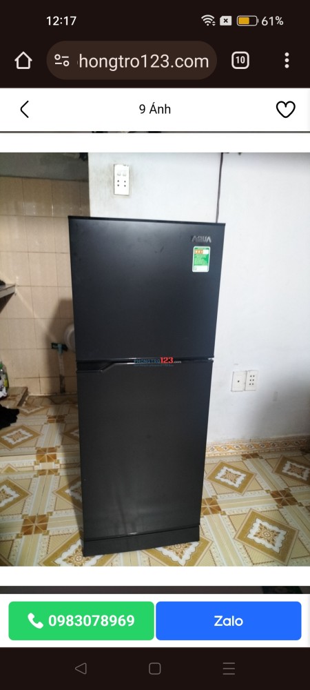 Cho thuê phòng trọ gần trường đại học công nghiệp 4 và gần BV 175, 20m2