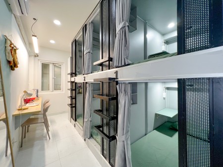 CHO THUÊ KÝ TÚC XÁ DẠNG SLEEPBOX - GẦN UEF, HỒNG BÀNG, HUTECH - GIÁP QUẬN 1, 20m2