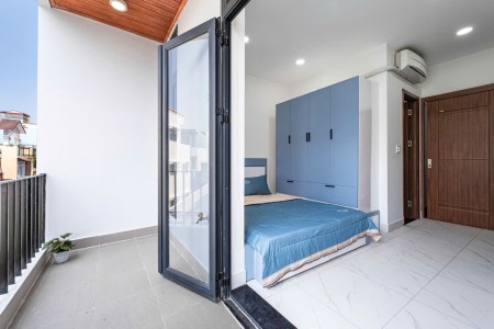 Căn hộ Studio ban công, Full nội thất máy giặt riêng gần ĐH Bách Khoa, 40m2