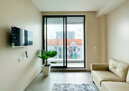 1 PHÒNG NGỦ BAN CÔNG FULL NỘI THẤT QUẬN 7, 50m2